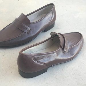 Nordstrom Handmade Women Loafers Brown Leather Slip On Shoe